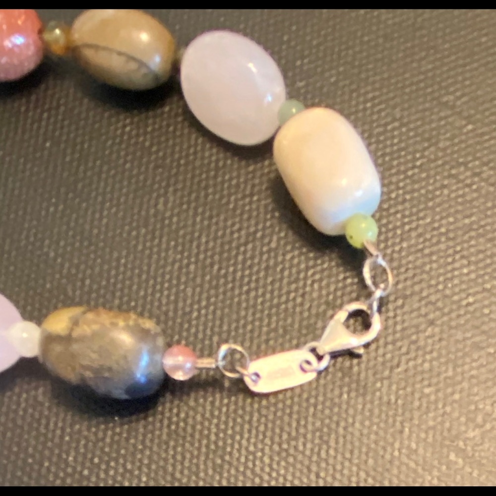 Multi Colored Multi Gem Necklace & Bracelet - image 5